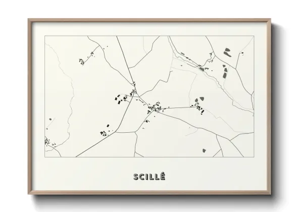 Une affiche de carte sur Scillé