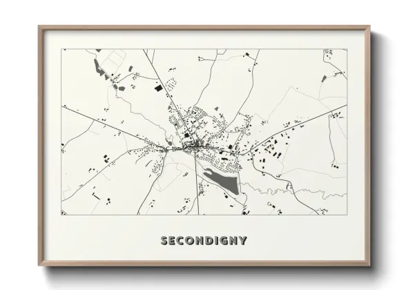 Une affiche de carte sur Secondigny