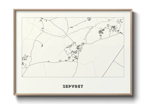 Une affiche de carte sur Sepvret