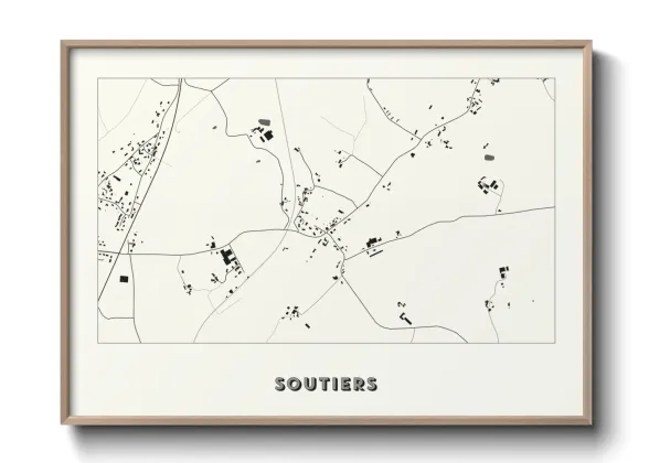 Une affiche de carte sur Soutiers
