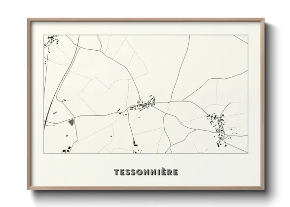 Une affiche de carte sur Tessonnière