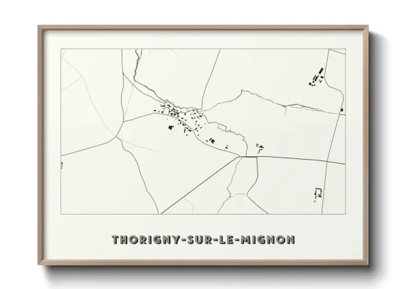 Une affiche de carte sur Thorigny-sur-le-Mignon