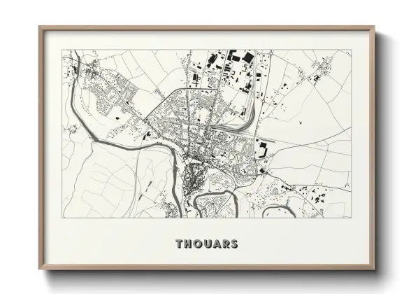 Une affiche de carte sur Thouars