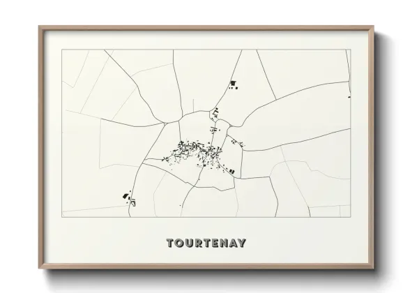 Une affiche de carte sur Tourtenay