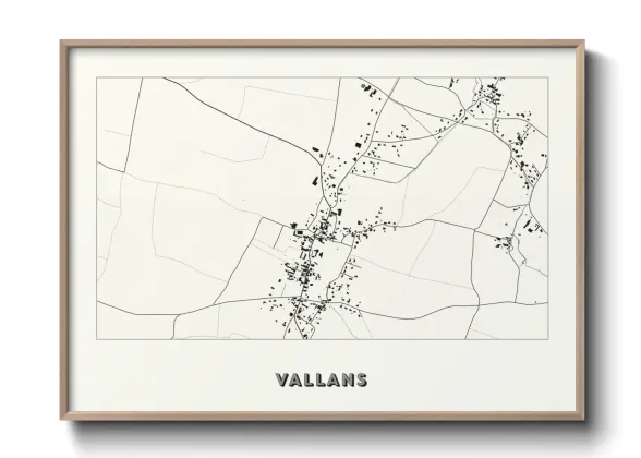 Une affiche de carte sur Vallans