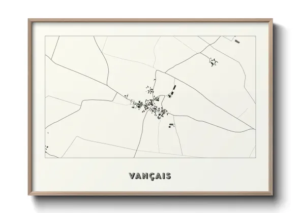 Une affiche de carte sur Vançais