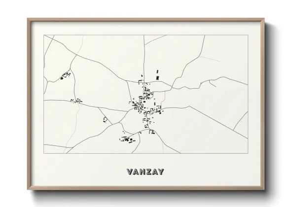 Une affiche de carte sur Vanzay