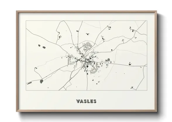 Une affiche de carte sur Vasles