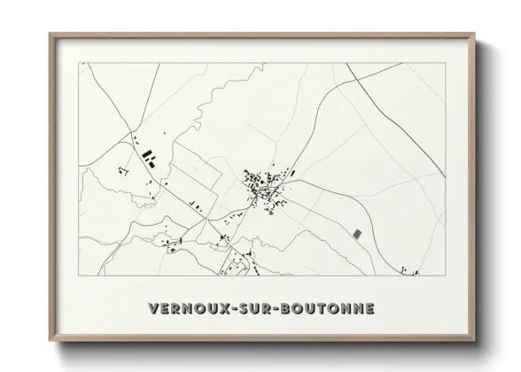 Une affiche de carte sur Vernoux-sur-Boutonne