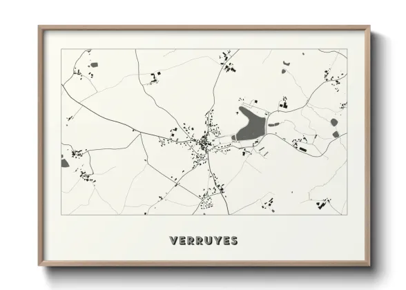 Une affiche de carte sur Verruyes