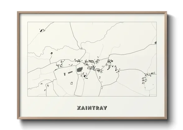 Une affiche de carte sur Xaintray
