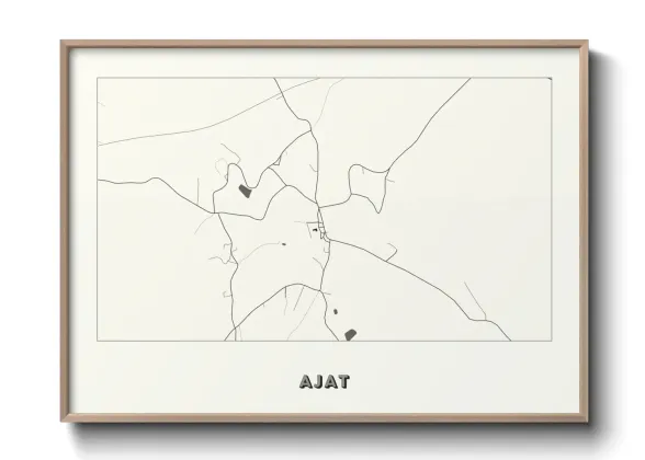 Une affiche de carte sur Ajat