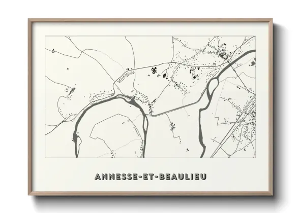 Une affiche de carte sur Annesse-et-Beaulieu