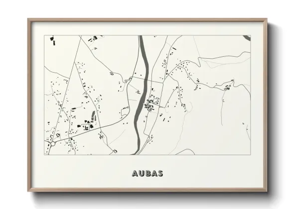 Une affiche de carte sur Aubas