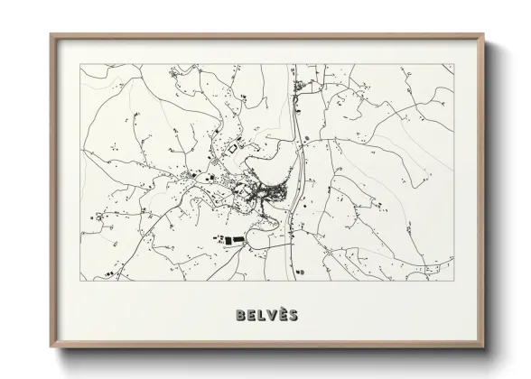 Une affiche de carte sur Belvès