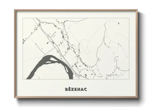 Une affiche de carte sur Bézenac