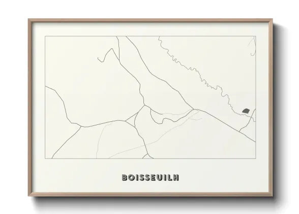 Une affiche de carte sur Boisseuilh