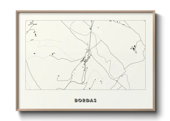 Une affiche de carte sur Bordas