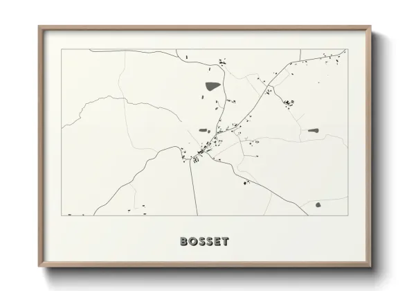 Une affiche de carte sur Bosset