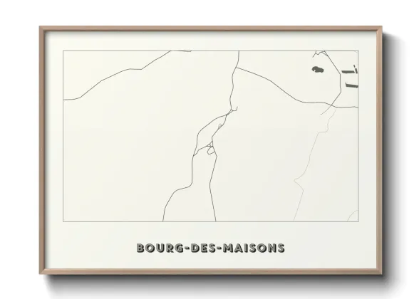Une affiche de carte sur Bourg-des-Maisons
