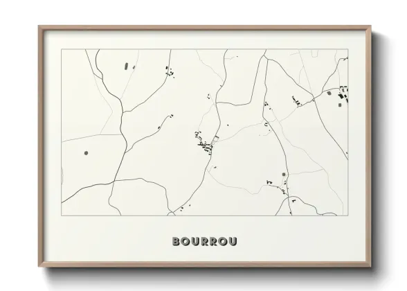 Une affiche de carte sur Bourrou
