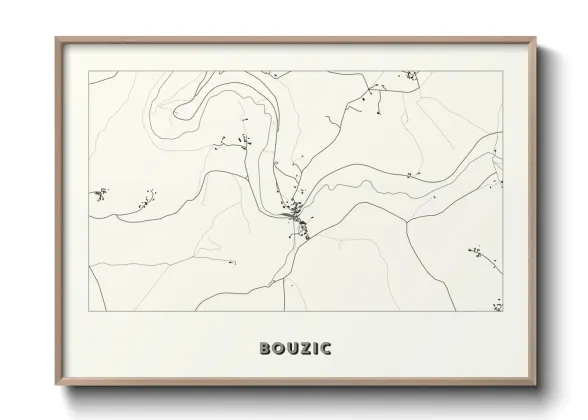 Une affiche de carte sur Bouzic