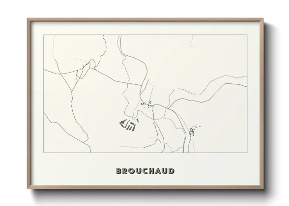 Une affiche de carte sur Brouchaud
