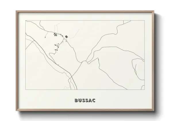 Une affiche de carte sur Bussac
