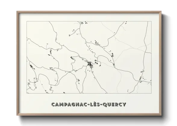 Une affiche de carte sur Campagnac-lès-Quercy
