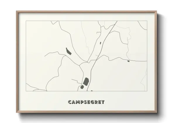 Une affiche de carte sur Campsegret