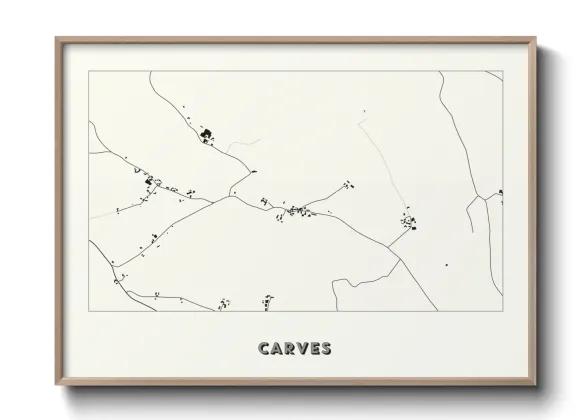 Une affiche de carte sur Carves