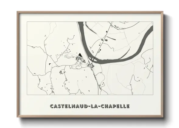 Une affiche de carte sur Castelnaud-la-Chapelle