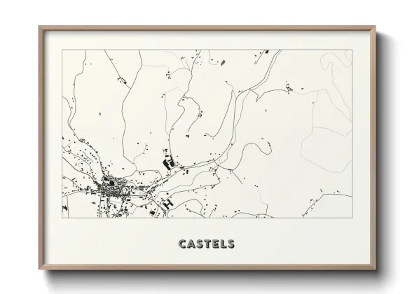 Une affiche de carte sur Castels