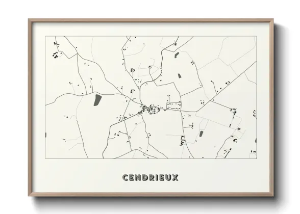 Une affiche de carte sur Cendrieux
