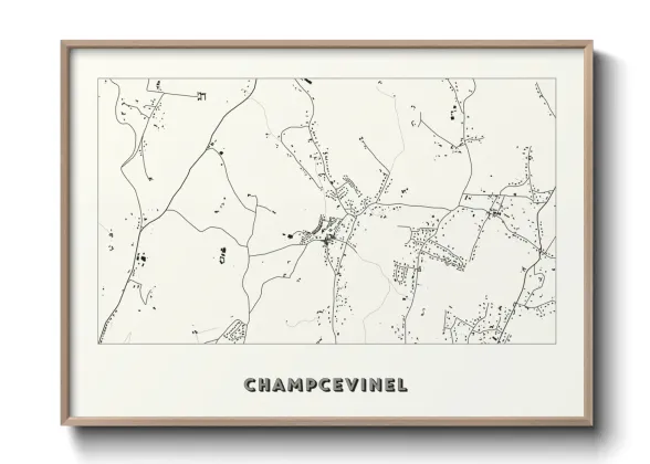 Une affiche de carte sur Champcevinel