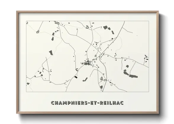 Une affiche de carte sur Champniers-et-Reilhac