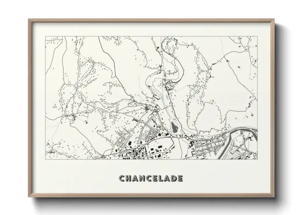 Une affiche de carte sur Chancelade