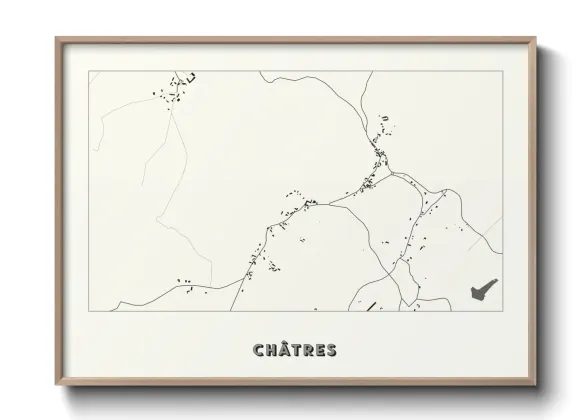 Une affiche de carte sur Châtres