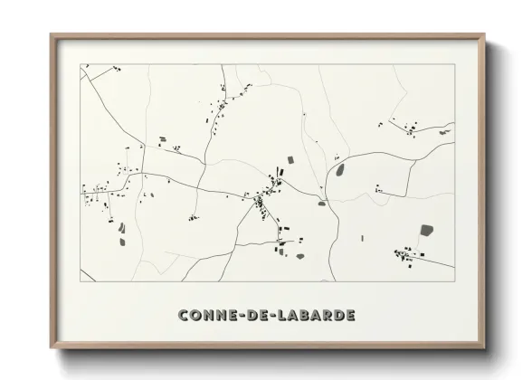 Une affiche de carte sur Conne-de-Labarde