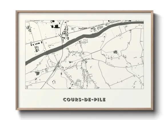 Une affiche de carte sur Cours-de-Pile