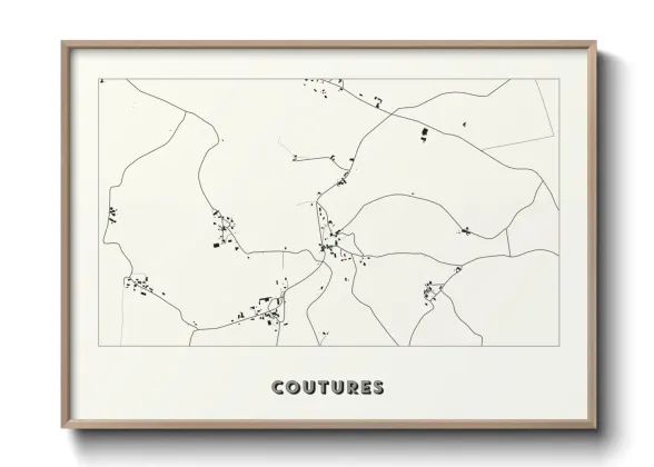 Une affiche de carte sur Coutures