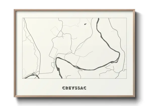 Une affiche de carte sur Creyssac