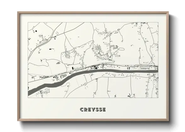 Une affiche de carte sur Creysse