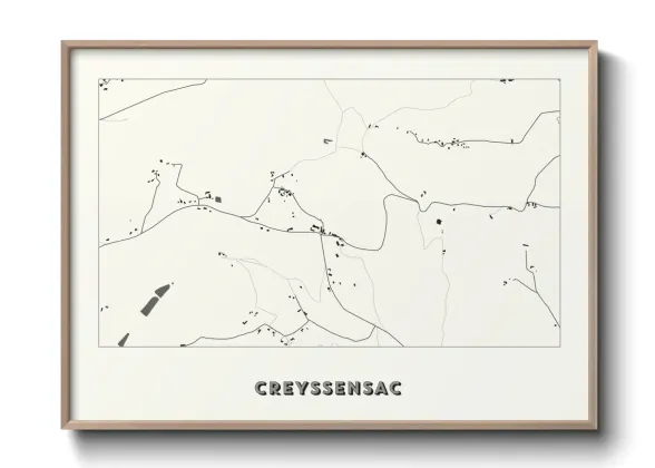 Une affiche de carte sur Creyssensac