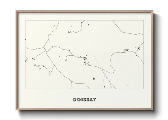 Une affiche de carte sur Doissat