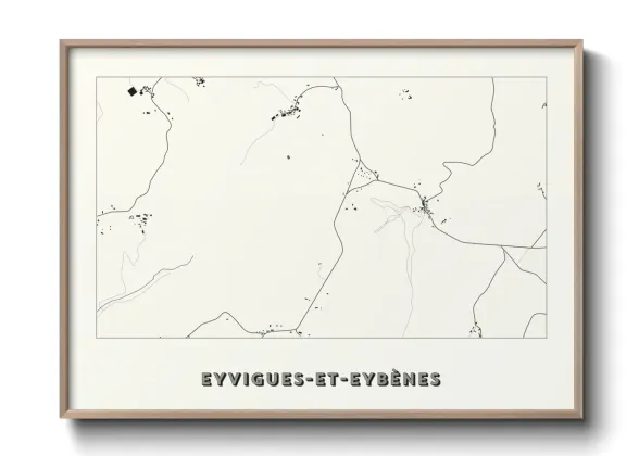 Une affiche de carte sur Eyvigues-et-Eybènes