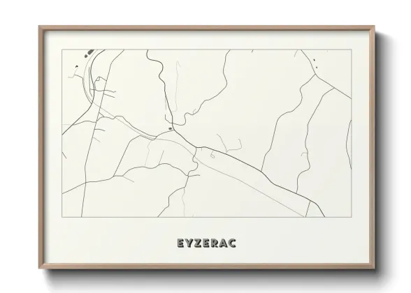 Une affiche de carte sur Eyzerac