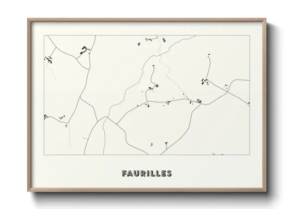 Une affiche de carte sur Faurilles
