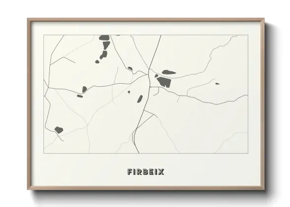 Une affiche de carte sur Firbeix