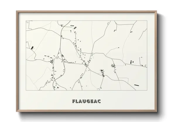 Une affiche de carte sur Flaugeac